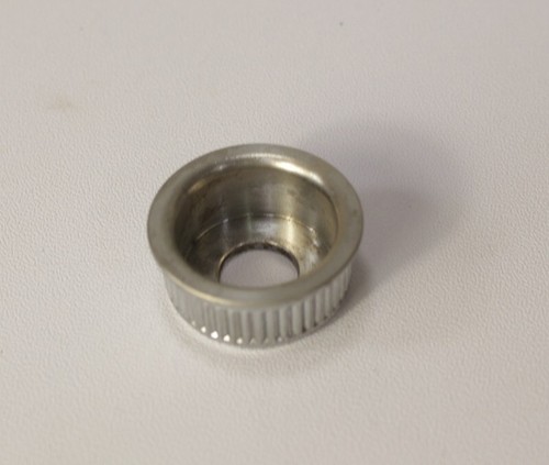 Aged Push In Jack Cup Plate For Vintage 50s Blackguard Telecaster  - Chrome