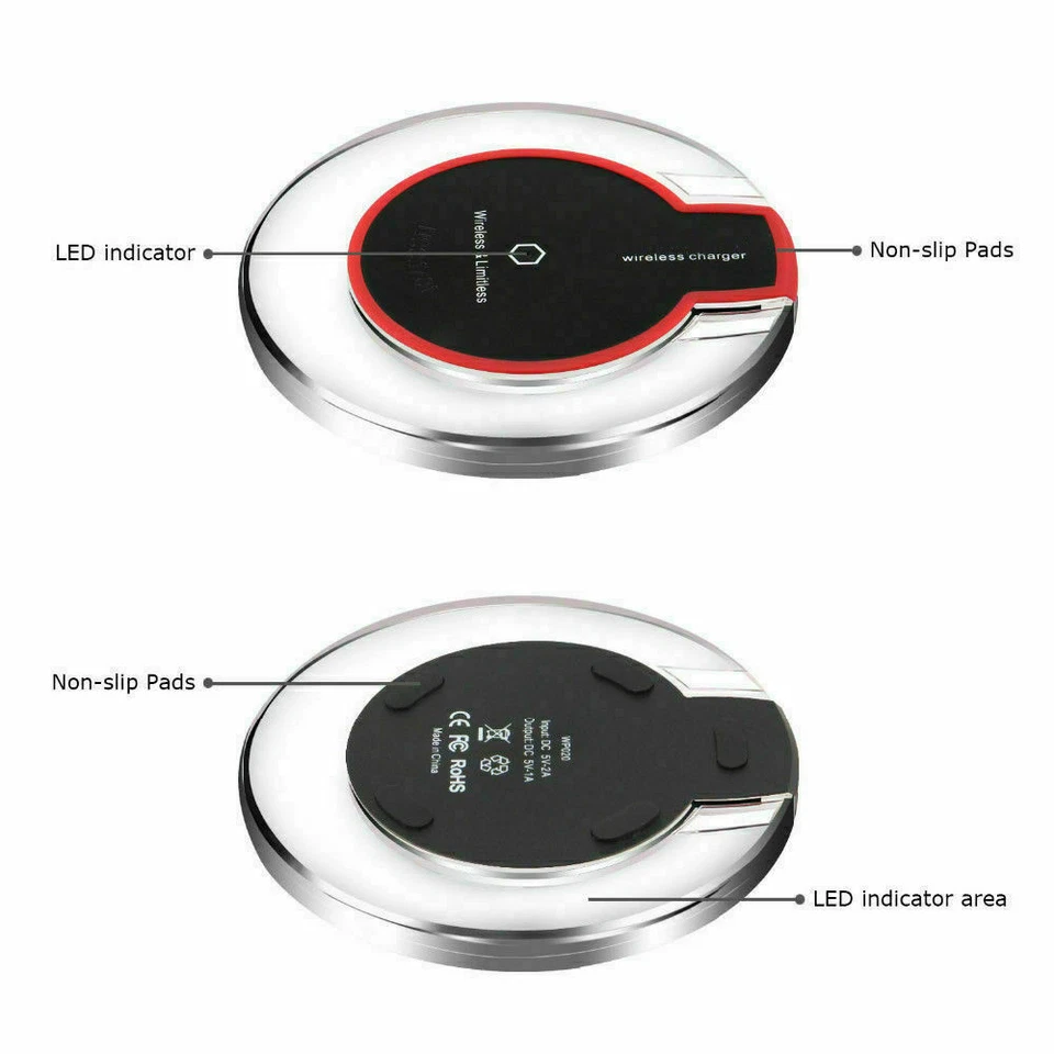 Nova almofada de carregamento carregador sem fio universal para LG Samsung Galaxy Note 9/S10 - Imagem 3 de 4