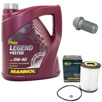 MotoröL ÖLfilter SH4045L 0W40 4 Liter + ÖLablassschraube FüR Mercedes W211 B906