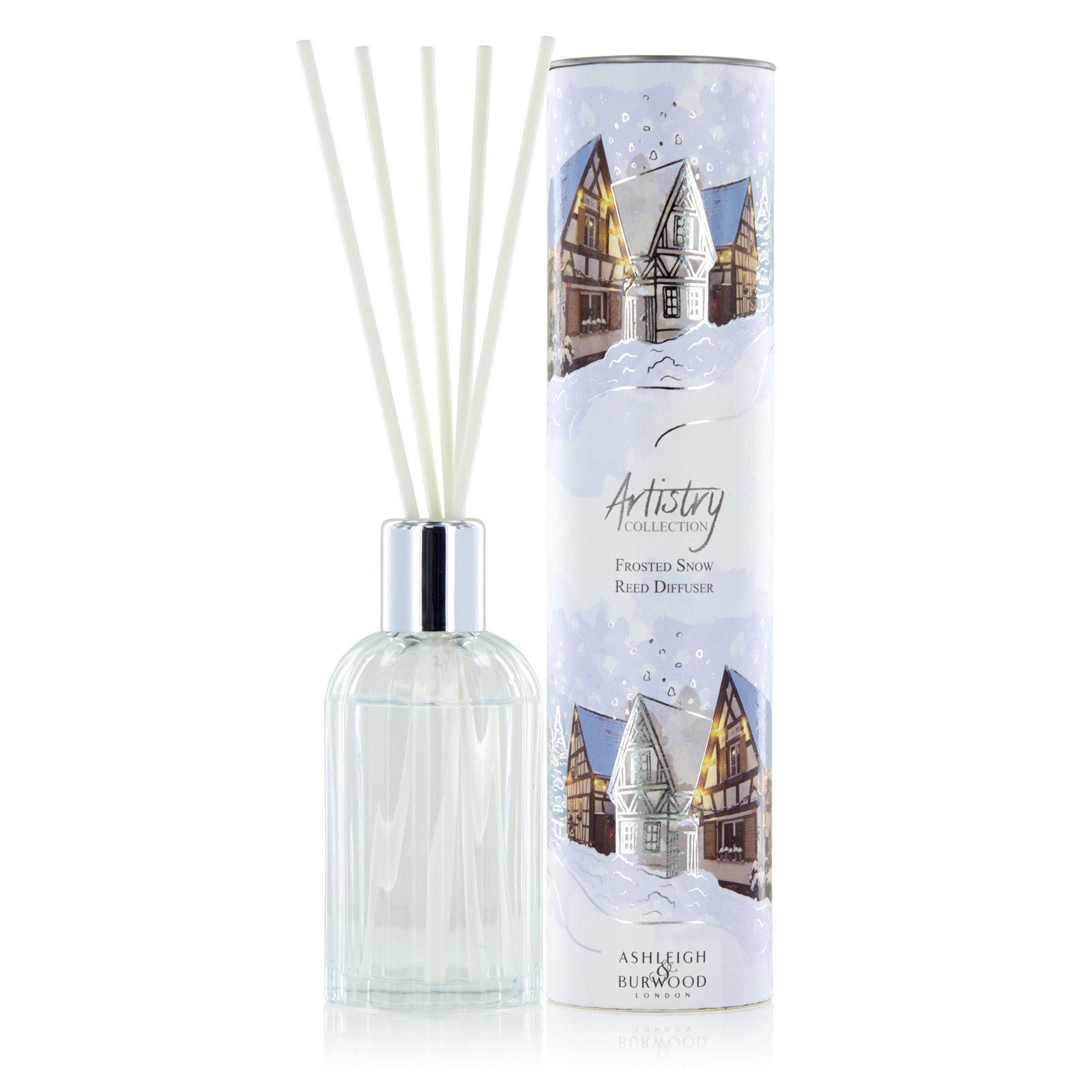 Ashleigh & Burwood Xmas Artistry Frosted Snow Home Fragrance Reed Diffuser Gift