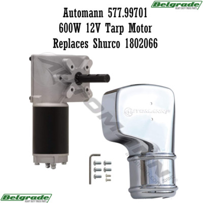 Automann 577.99701 600W 12V Tarp Motor Replaces Shurco 1802066