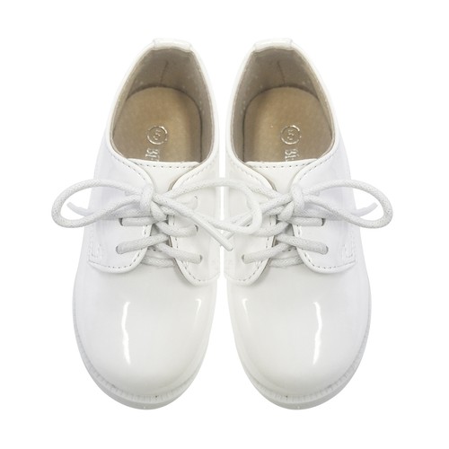 Kids Boys Formal Shoes Lace Up Wedding Pageboy White Shining Upper SZ 210 8811 eBay