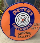 Vintage Style peters Cartridges Shooting Gallery Steel   Heavy  Sign