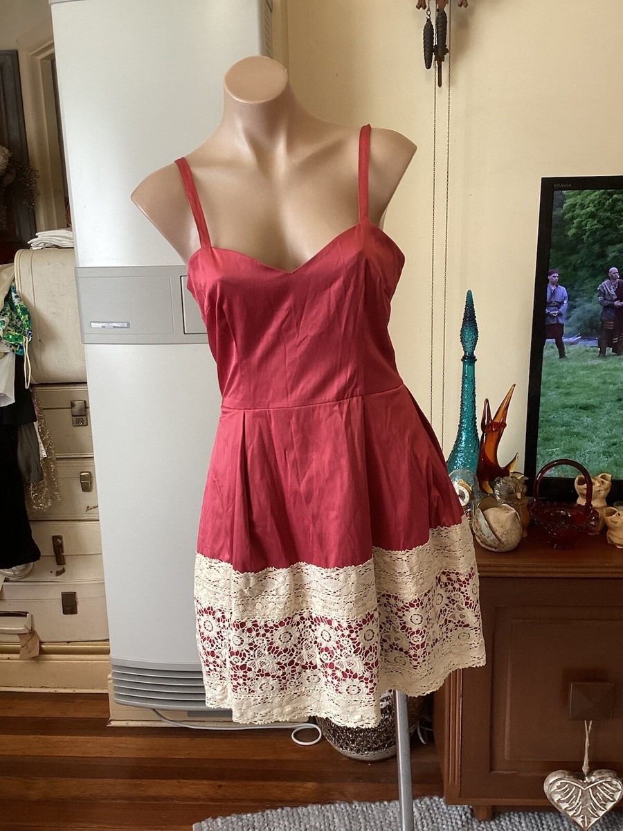 ALANNAH HILL dress “OLIVIA LOVES HER ROSE FROCK” crimson pink lace