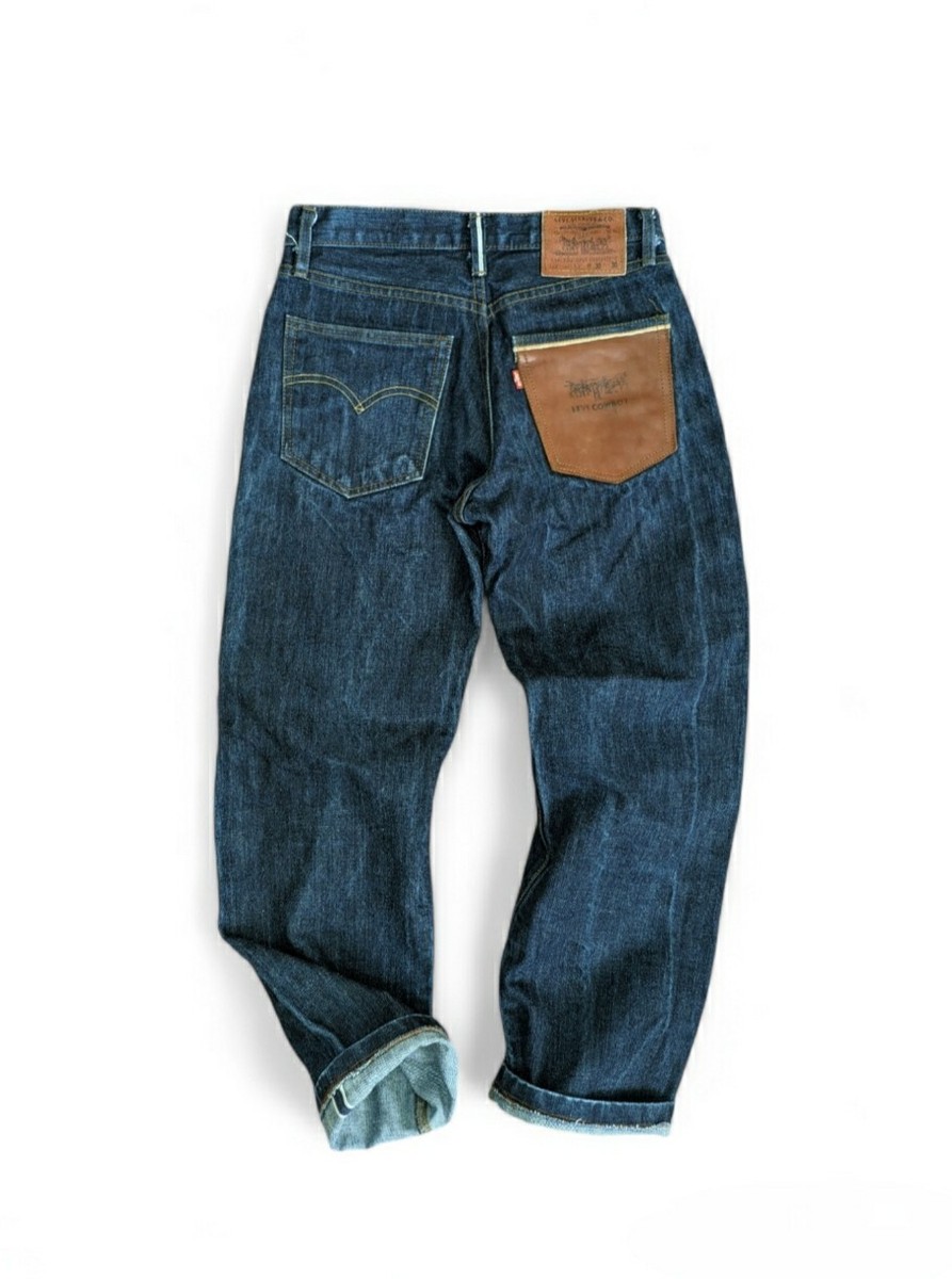 1990s 旧DENIME SELVEDGE DENIM PANTS 501XX 90s LEVI'S 501 XX Big E Selvedge Denim Jeans Leather Pocket