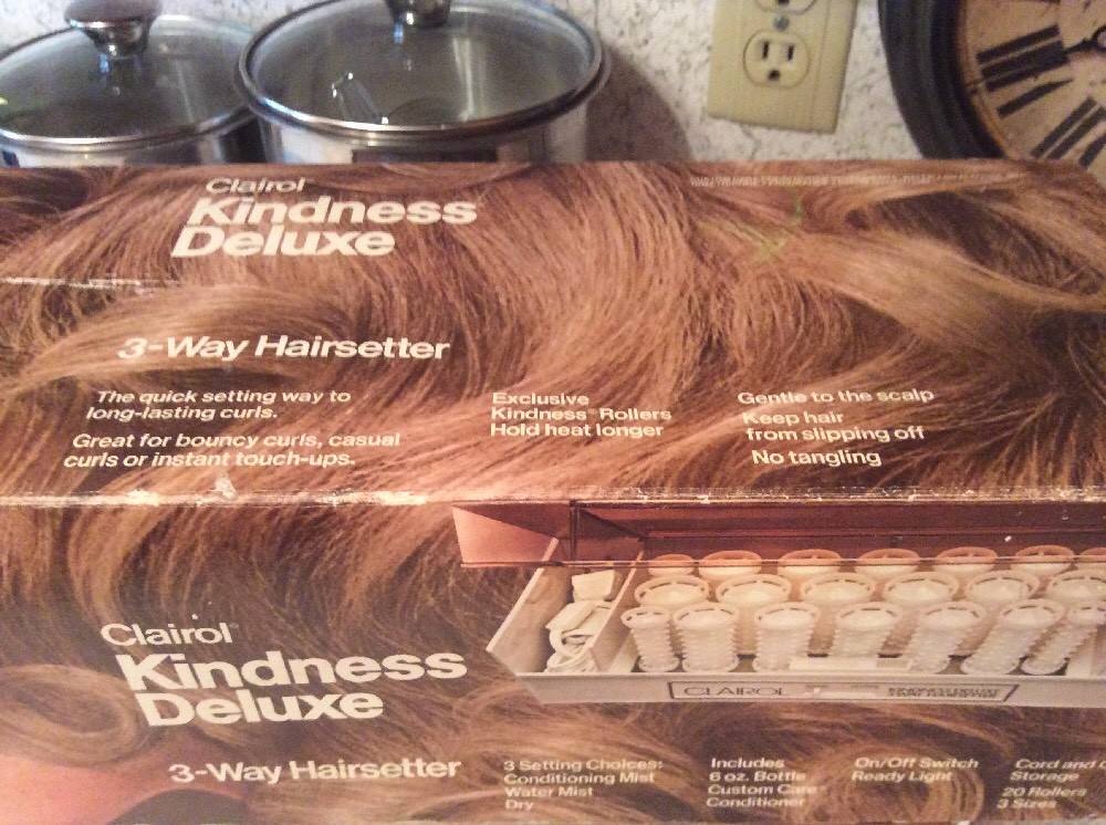 Vintage Clairol Kindness Deluxe 3-Way Hairsetter Hair Curler Warmer