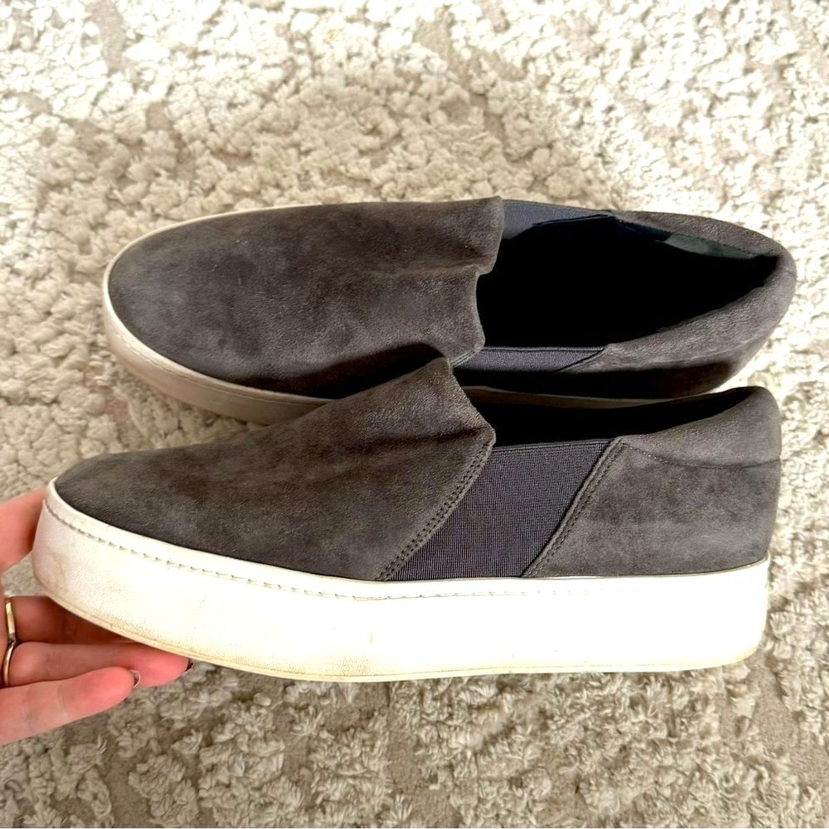Vince. Suede Gray Shoes Vince Suede Sneakers - Grey Sneakers, Shoes - WVN352046  main image 4
