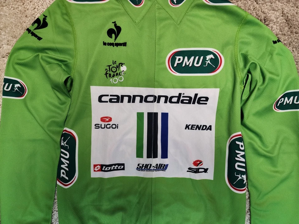 Camiseta deportiva Peter Sagan, Tour de Francia, 2013, Le Coq verde podio Foto 3 de 4
