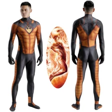 Fantastic Four Human Torch Costume Cosplay Suit Adult Kids