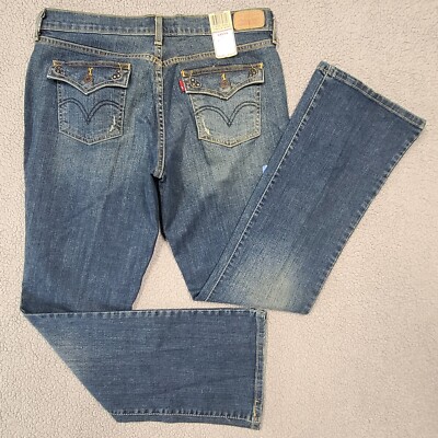 Levi's 515 Jeans Womens 10 Blue Denim Boot Cut Mid Rise Medium Wash Flap Pocket