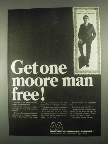 1967 Moore Business Forms Ad One Moore Man Free EBay 1967 moore business forms ad one moore man free ebay