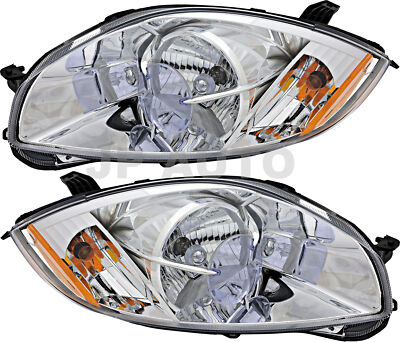 For 2008-2012 Mitsubishi Eclipse Coupe Headlight Halogen Set Pair