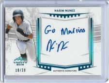 2019 Leaf Trinity NASIM NUNEZ Inscription Platinum Foil Auto RC 10/20 Nationals