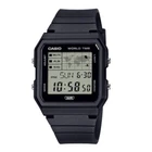 Casio Watch LF-30W-1AEF Digital World Map Multifunction Black Resin Strap