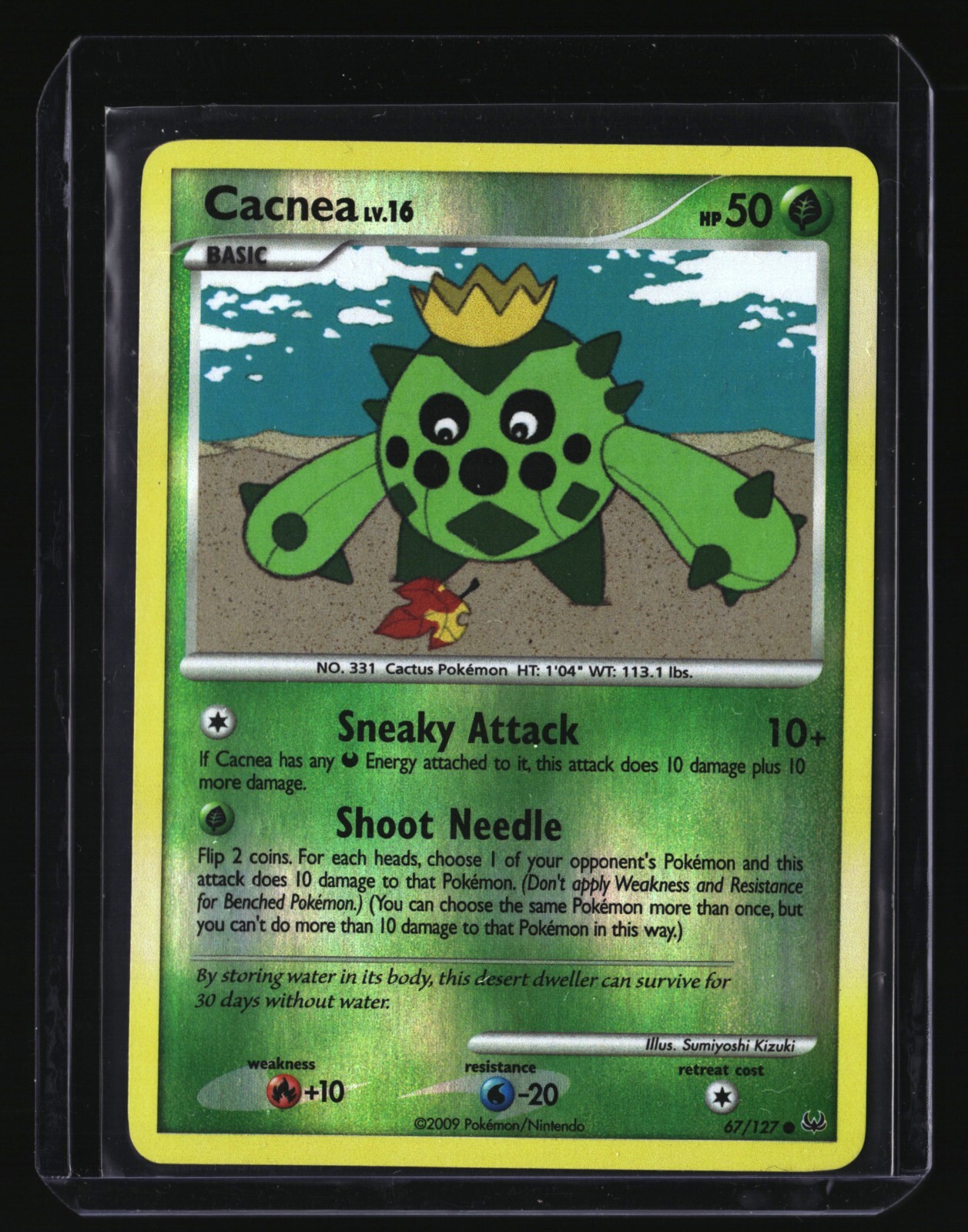 Pokemon CACNEA  67/127 Reverse Holo (2009 Platinum) LP/Light Play