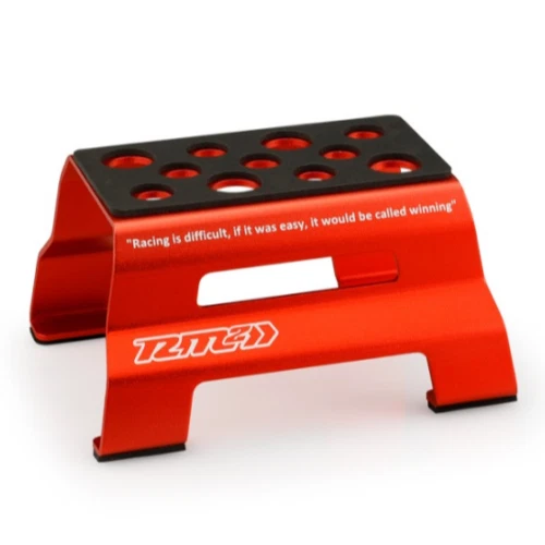 JConcepts RM2 Metal Car Stand, Red, Fits 1/10 & 1/8 Vehicles 8132