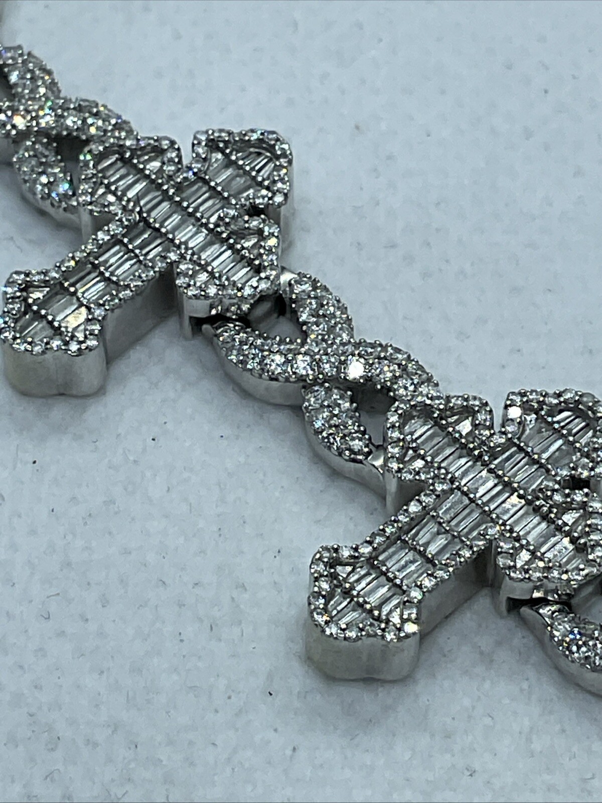 PRIME IMPRESSIVE Solid 10K White Gold Diamonds CR… - image 5