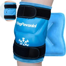 XXL Knee Ice Pack Wrap for Post-Surgery Recovery - Reusable Gel Pack for Injurie