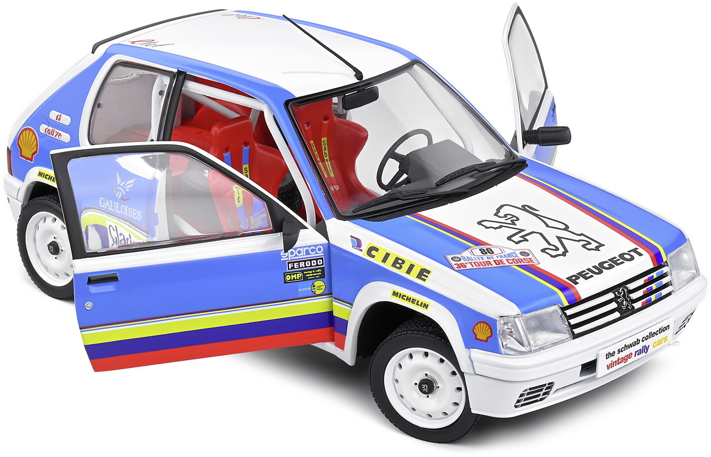Solido Modellauto Maßstab 118 Peugeot 205 Rallye 1,9L weiß 1990 S1801716
