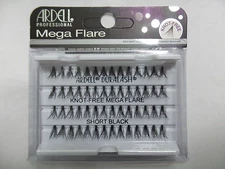 (LOT OF 12) Ardell MEGA Knot-Free Flares SHORT Individual Eyelashes  -NEW-