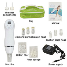 Diamond micro-carving vacuum peeling and blackhead removing beauty instrument