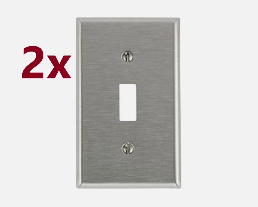 Light Switch Satin Stainless Steel 1-gang New 84001