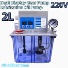 220V 2L Dual Display Gear Pump 6MM CNC Pressure Gauge Lubrication Oil Pump Oiler