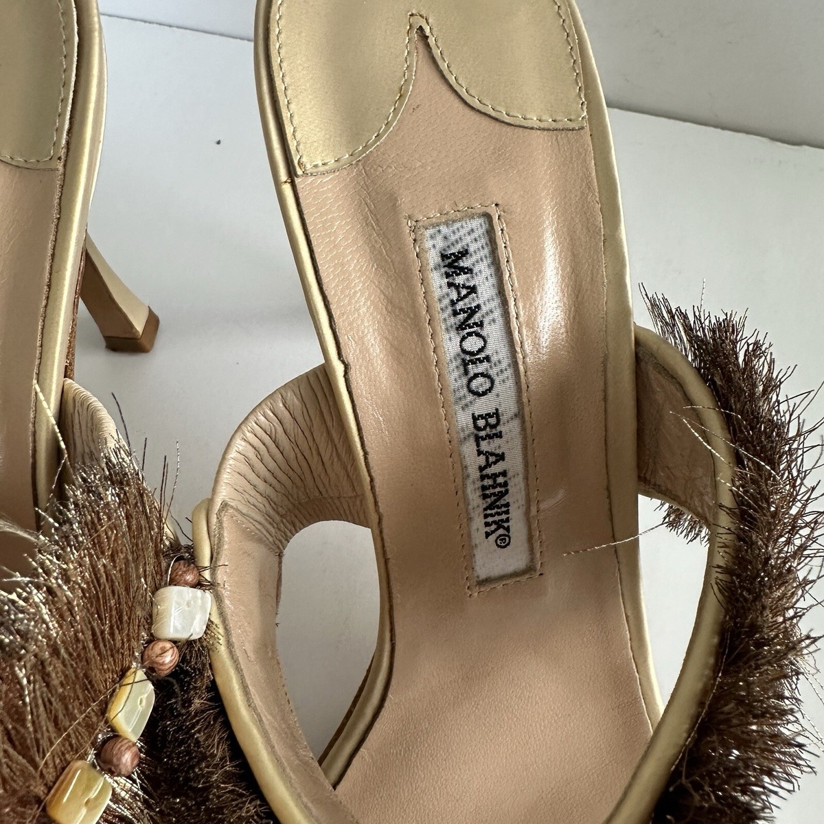 MANOLO BLAHNIK ベージュ パンプス36.5 MANOLO BLAHNIK ベージュ パンプス36.5
