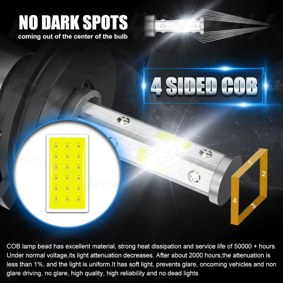 Newest for Datsun 510 620 710 810 4PCS 5.75" Round LED Headlights Halo H5001 - Image 3 of 4