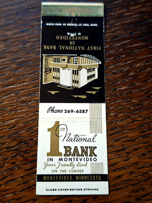 Vintage Matchbook: 1st National Bank, Montevideo, MN