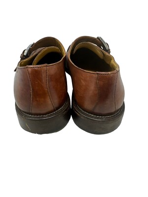 Florsheim Imperial Mens Sz 9 Brown Leather Monk Strap Dress  display picture 3