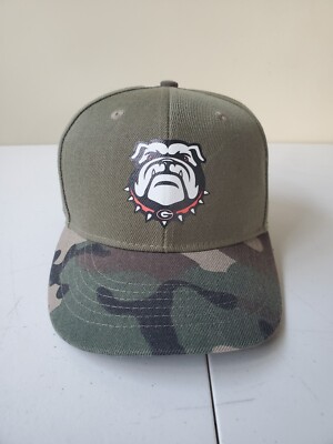 Georgia Bulldogs Mens Snapback Cap Hat Green Camouflage