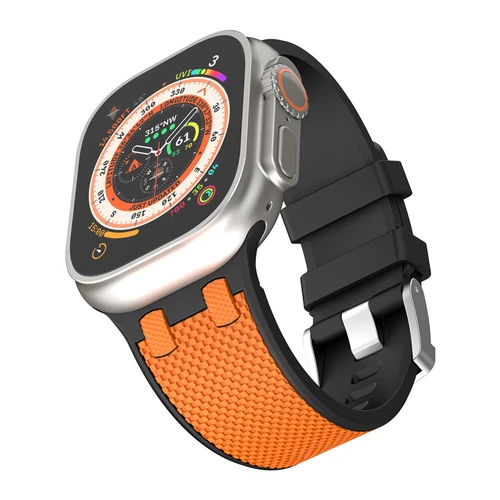 Rubber Sport Band Silicone Strap for Apple Watch 9 8 7 6 5 SE Ultra 2 44/45/49mm - Picture 18 of 40