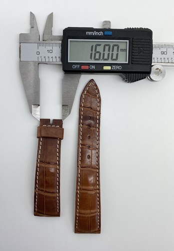 Authentic Breguet 19mm x 16mm Cognac Brown Crocodile Watch Strap Band OEM - Picture 6 of 7