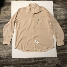 Van Heusen Mens Dress Shirt Sandy Color Size XL Long Sleeves 1437