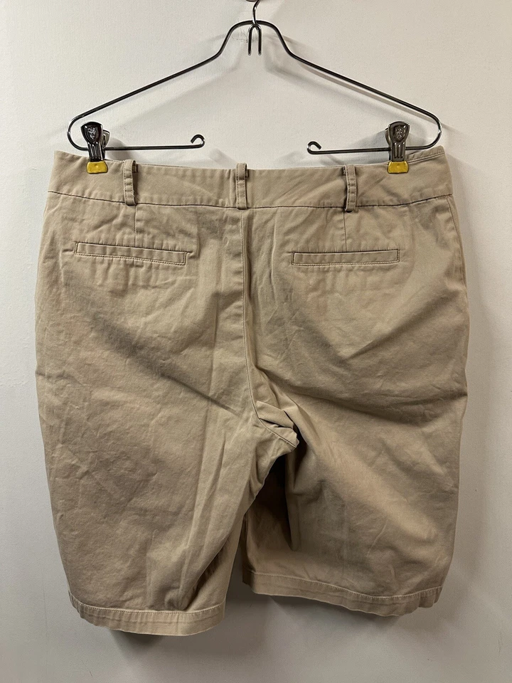 Pantalones Cortos Chinos Relajados Talbots Para Mujer Talla 10 Beige Informales Tiro Medio Foto 3 de 4