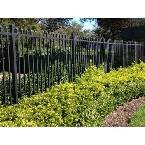 Custom Width & Height in Black - Dark Grey Spear Spike Security Fence Panels - Picture 6 of 9