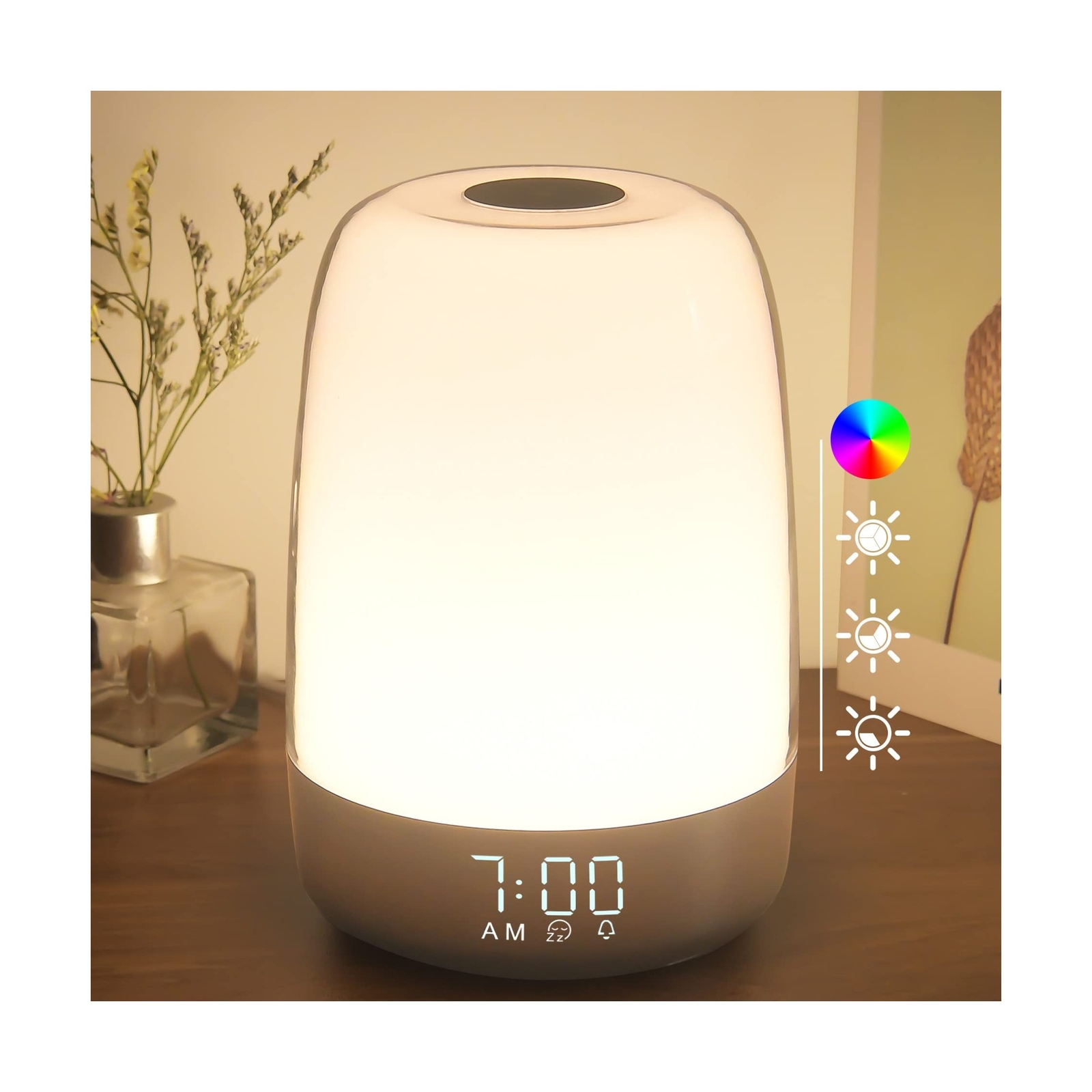 winshine Touch Wake Up Night Light with Sunrise Simulation Alarm Clock, 3 Way...-image