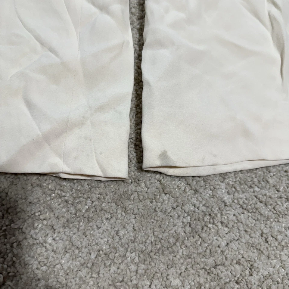 Ralph Lauren Purple Label 100% Silk Wide Flared Palazzo Pants Women 10 Off White - Image 3 of 4