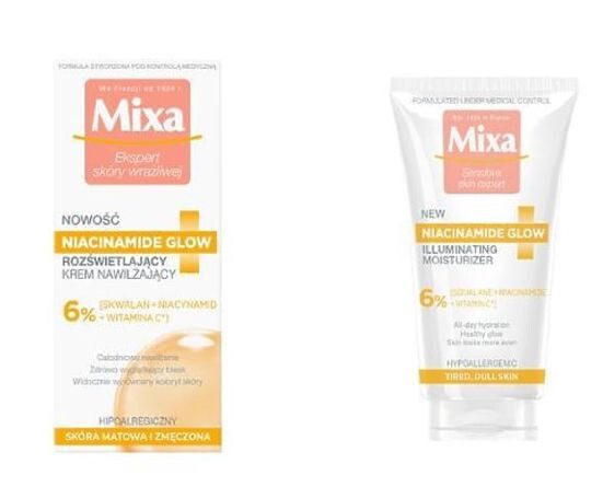 Mixa Niacinamide Glow Moisturizing/illuminating cream for dull/tired skin 50ml
