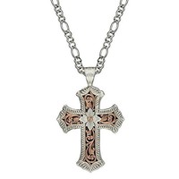 Montana Silversmiths Women's Retro Cross Pendant Necklace Silver One Size Montana Silversmiths Women's Retro Cross Pendant Necklace Silver One Size