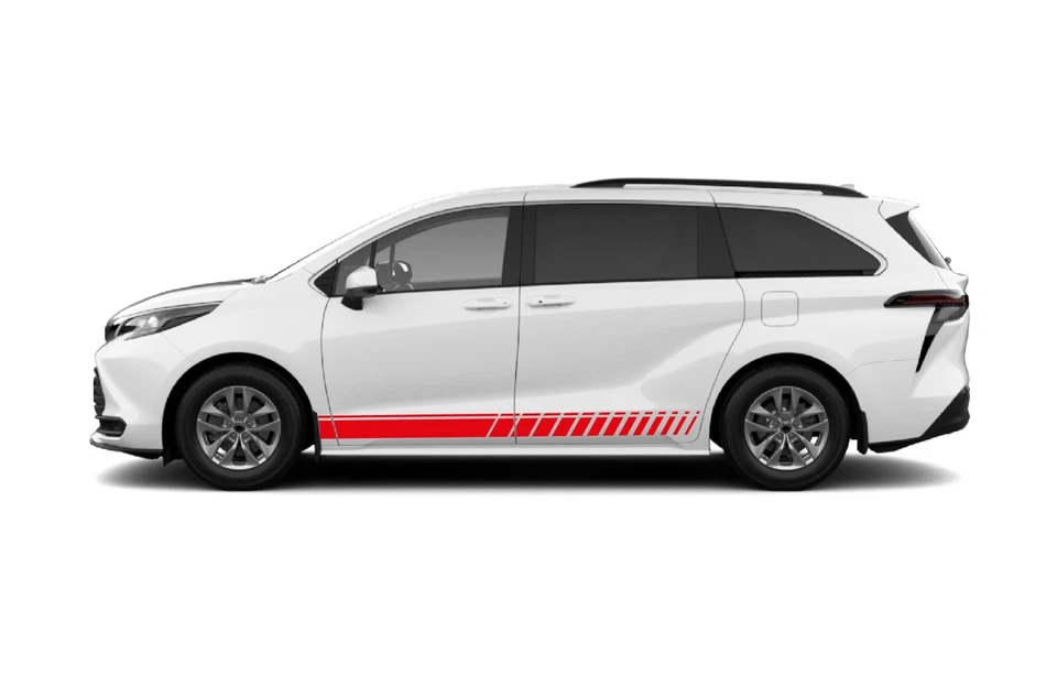 Sport racing stripes decals stickers graphic design vinyl kit for Toyota Sienna - Image 2 of 4