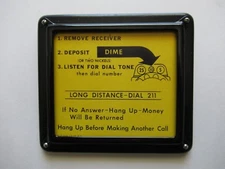 Payphone  3 slot pay phone Western Electric  Middle direction sign AE NE