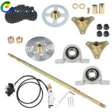 Drift Trike Go Kart Rear Live Axle Kit,Sprocket Hub,Brake Assembly,Chain,Hub 29"