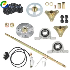 Drift Trike Go Kart Rear Live Axle Kit,Sprocket Hub,Brake Assembly,Chain,Hub 29"