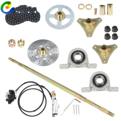 Drift Trike Go Kart Rear Live Axle Kit,Sprocket Hub,Brake Assembly,Chain,Hub 29''