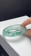 Certified Natural AA Burmese high Icy Green Jade jadeite Bracelets bangle 58MM