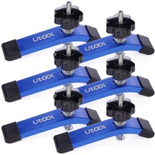 UTOOL 6 Pack T-Track Hold Down Clamps Kit with 3-1/2" T-Bolts, 6-1/3" L x 1-1/5"