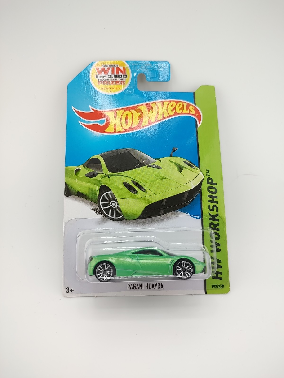 2014 HOT WHEELS GREEN PAGANI HUAYRA, HW WORKSHOP / ALL STARS, HW #198/250