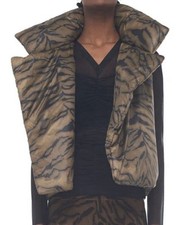 Norma Kamali Tiger Sleeping Bag Vest XS-Small 